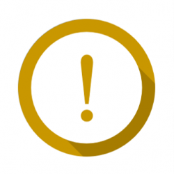 An attention icon in yellow